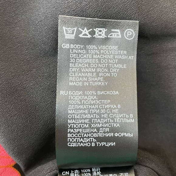 New! Reiss Andi Graphic Floral Square Neck Mini Dress nwt 18396 - Picture 13 of 14